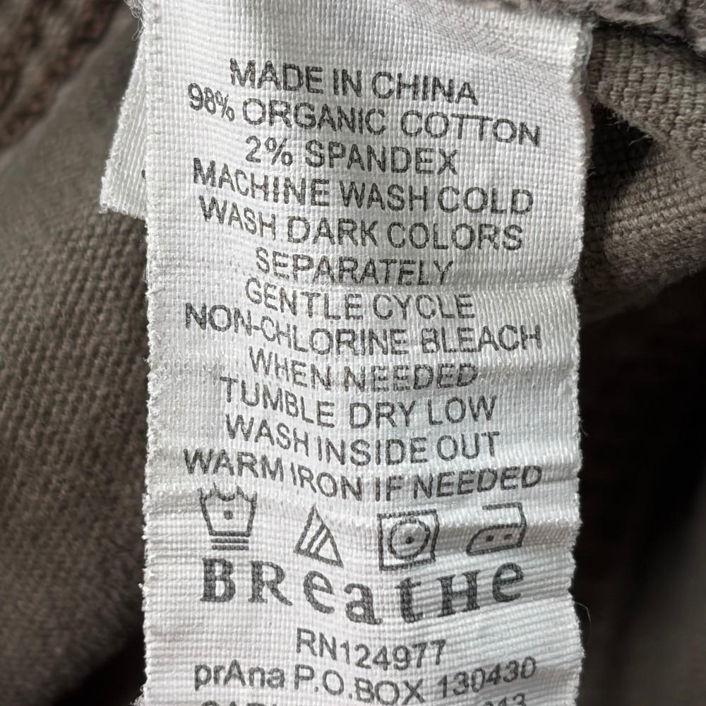 Prana Shorts Men 34(35) Brown Breathe Organic Cotton Canvas Cargo M3BR09111 - Picture 3 of 8